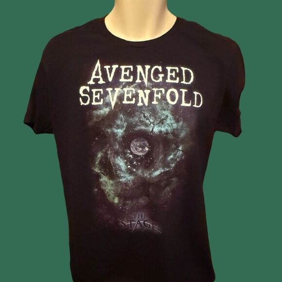 Unisex Avenged Sevenfold Band Tee The Stage Black T-Shirt #130 - Picture 1 of 2